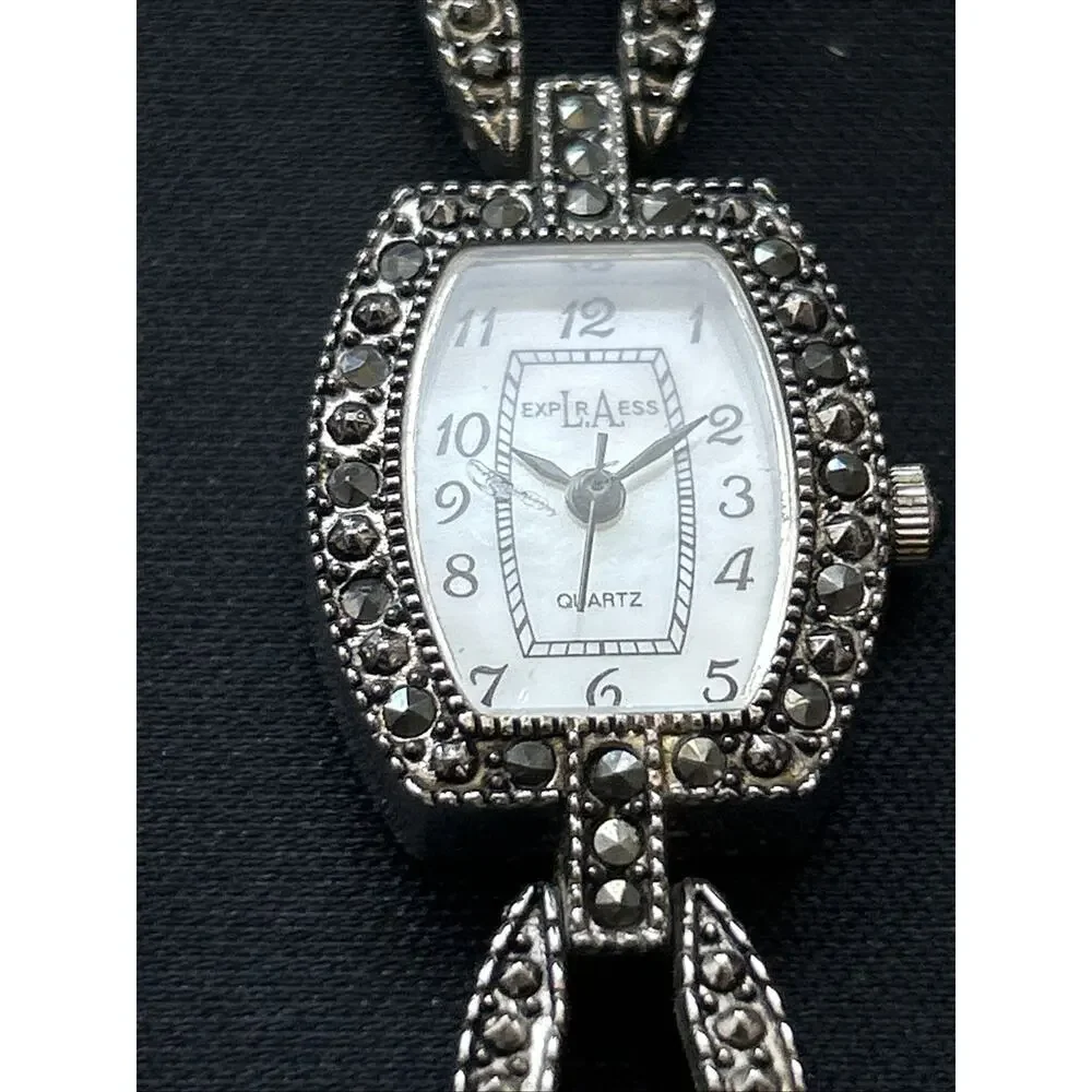 LA Express Marcasite Women’s Quartz Watch